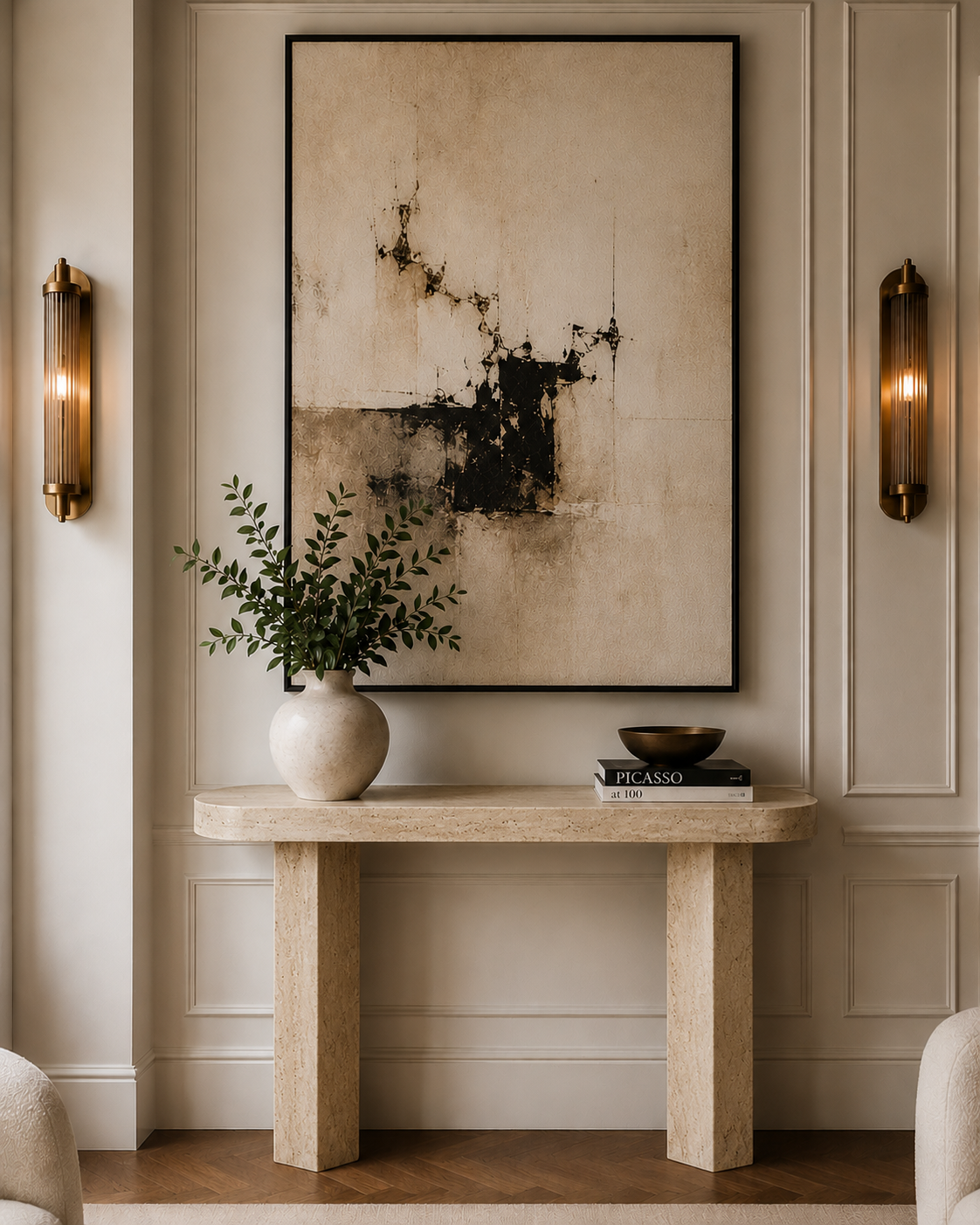 Santorini Marble Console Table