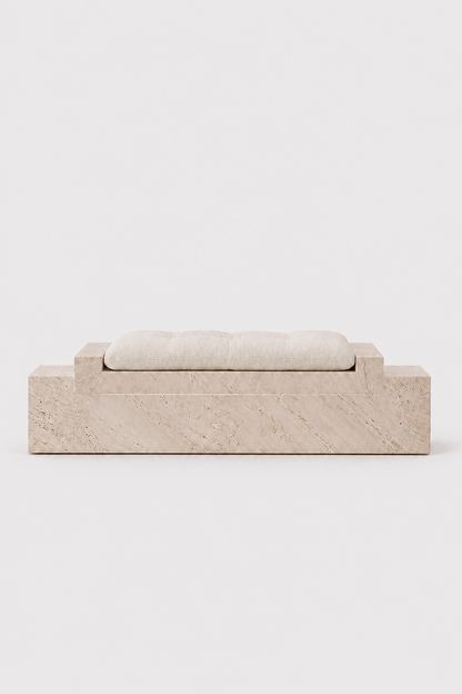 Santorini Marble Bench