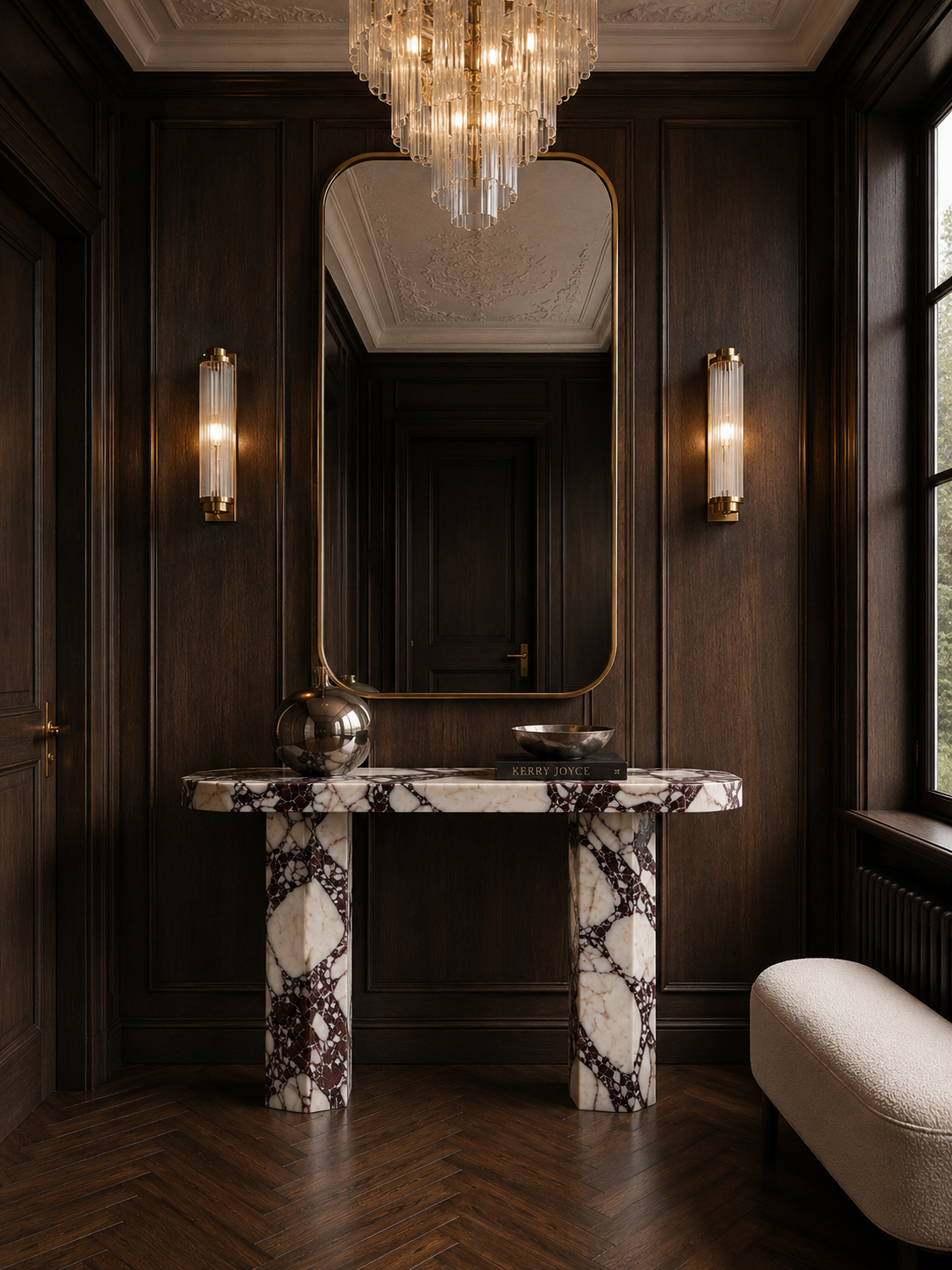 Santorini Marble Console Table