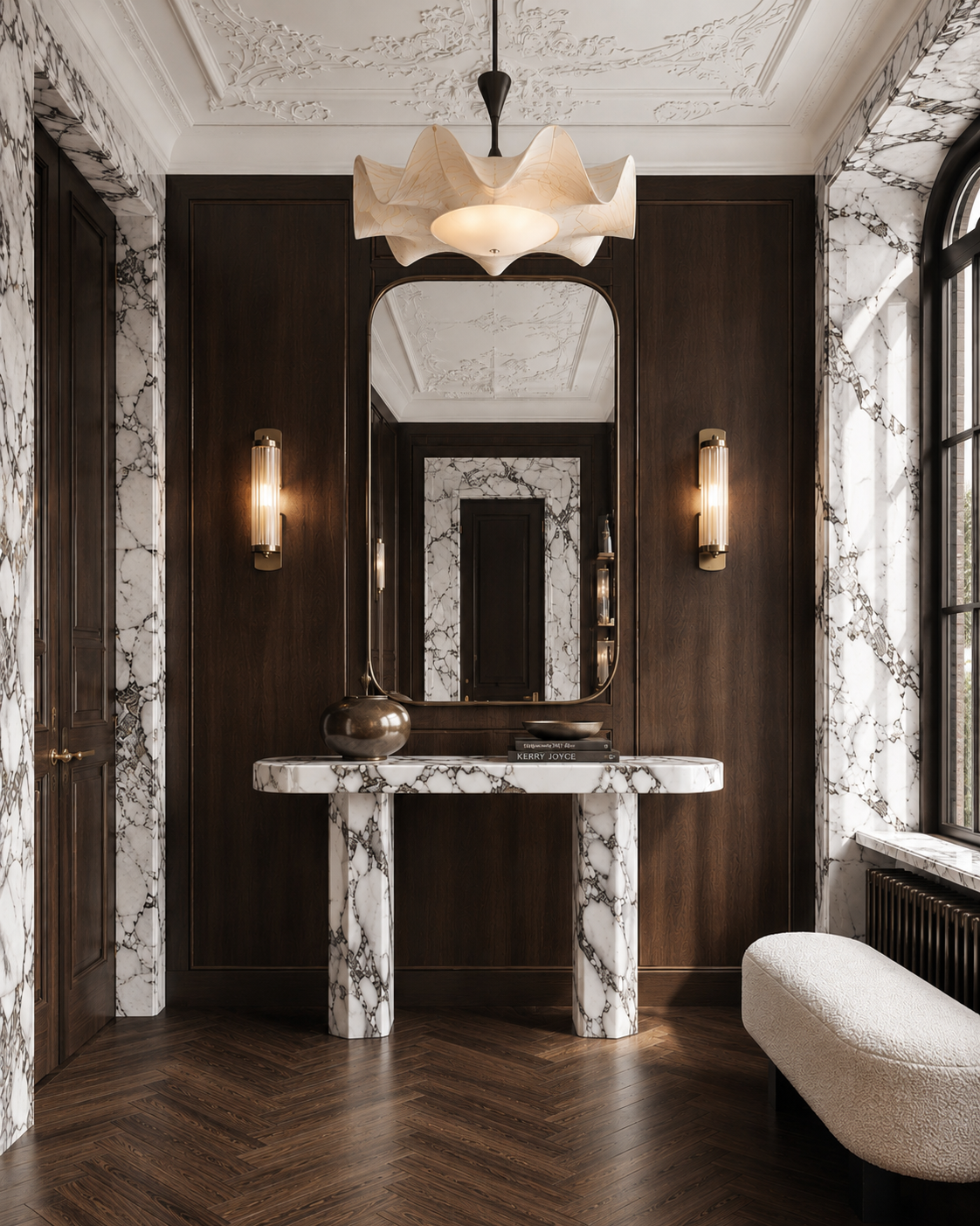 Santorini Marble Console Table