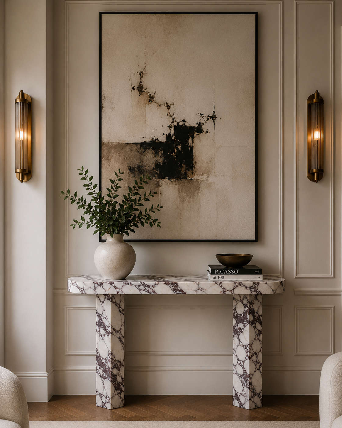 Santorini Marble Console Table