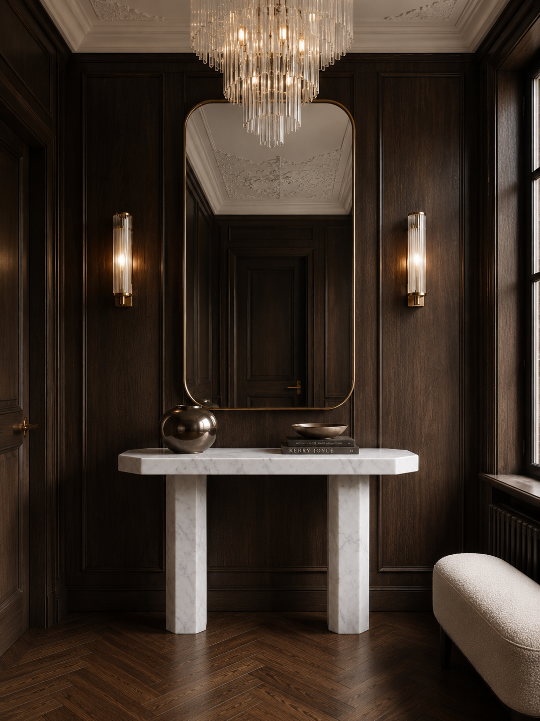 Santorini Marble Console Table