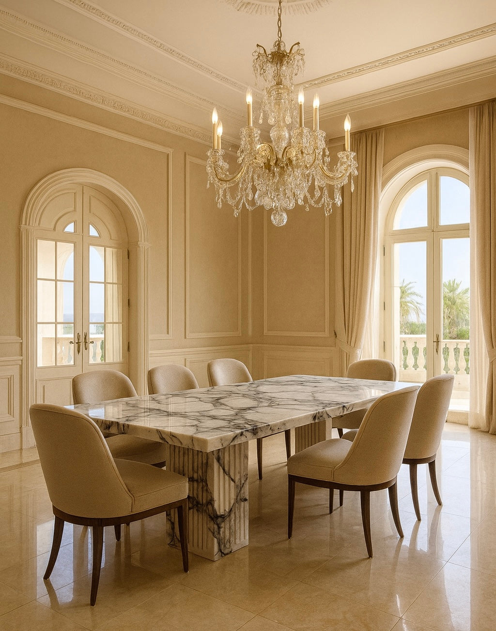 Monaco Marble Dining Table