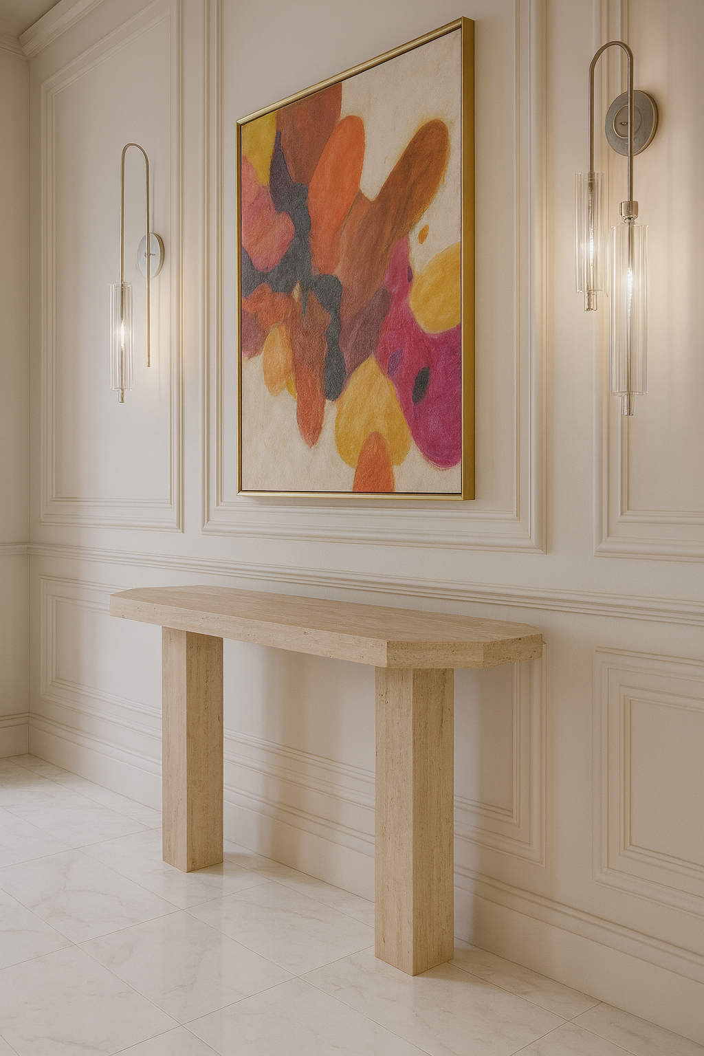 Santorini Marble Console Table