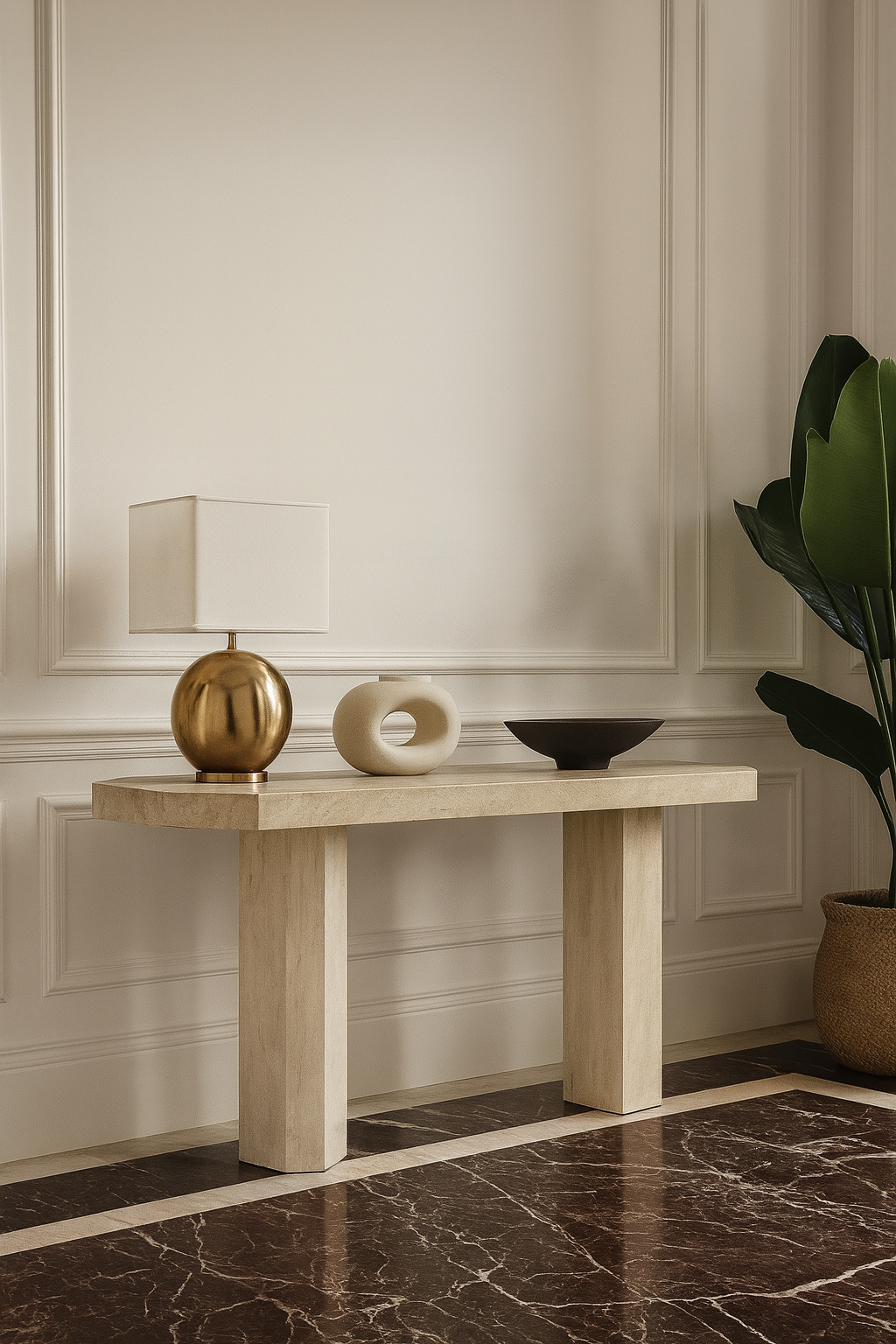 Santorini Marble Console Table