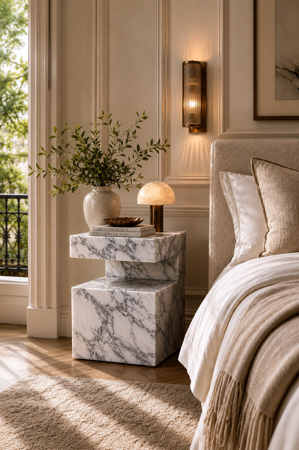Como Marble Side Table